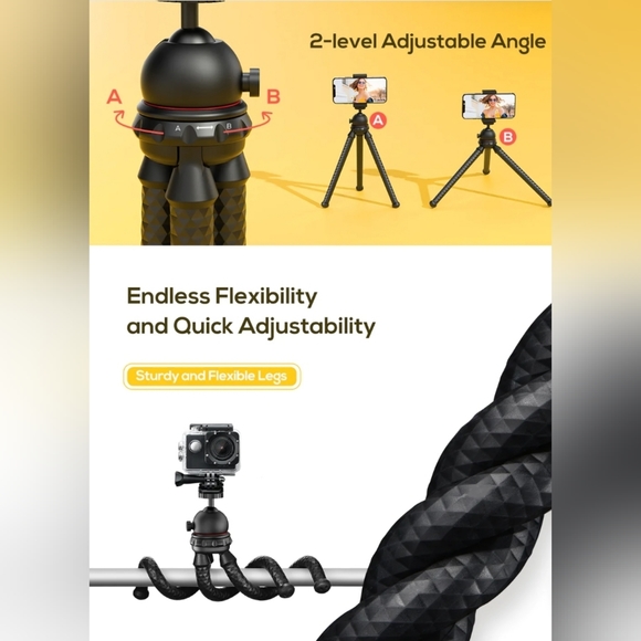 Mpow Flexible Phone Tripod with Bluetooth Remote Shutter - Picture 8 of 8